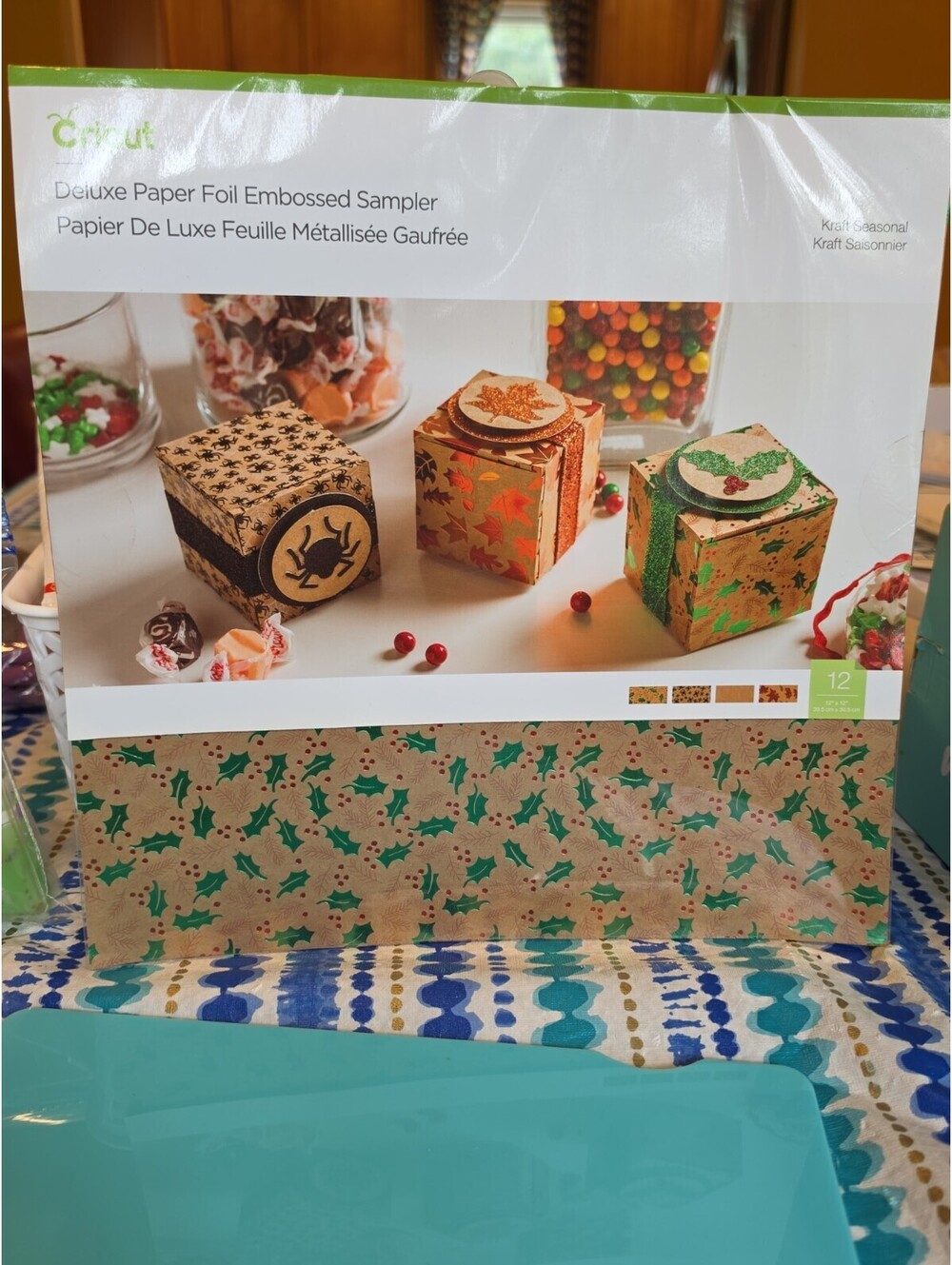 the Cricut Foil Embossed Kraft Seasonal Deluxe Paper Sampler